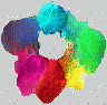 Mixing color paints